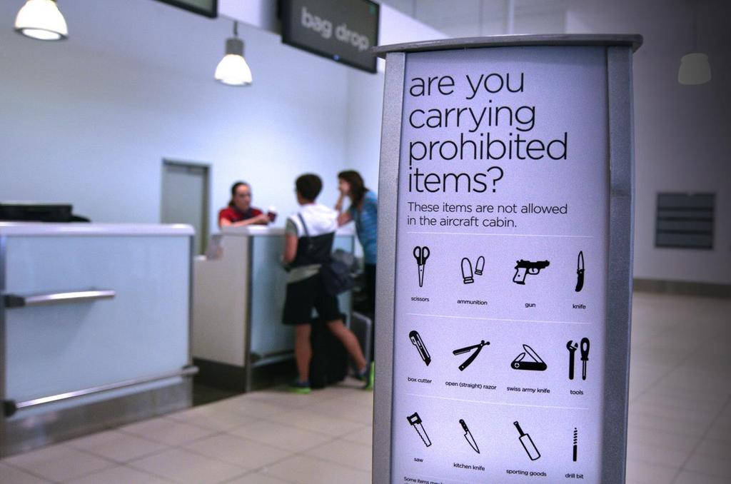 Forbidden Items NOT ALLOWED IN CARRY-ON