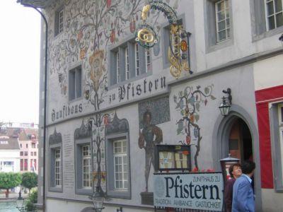 Address: Kornmarkt 3, 6004 Luzern, Switzerland Image Courtesy of Flickr and thisisbossi I) Zunfthaus zu Pfistern (Pfistern Guild Hall) This is one of Lucerne s amazing buildings, with extensive