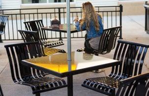 CITYVIEW TABLE AND CHAIRS CityView tables utilize the signature collections vertical straps in a multitude of options and