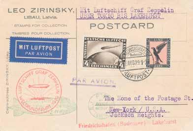 datestamp, plus red cachet and superb image of the Zeppelin on the reverse.