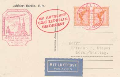 Tokyo - Los Angeles leg with LA arrival datestamp and red Weltrundfahrt cachet.