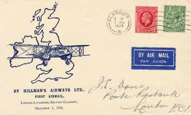 London (Route of the first UK aerial post in 1911), flown by autogiro and