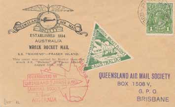 Brisbane, Queensland Airmail Society cover. ARE226T 75 12.