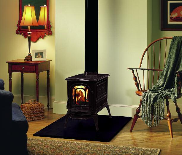 ASPEN IN CLASSIC BLACK Aspen Non-Catalytic Wood Stove The smallest of the non-catalytic wood stoves from Vermont Castings, the Aspen offers the benefits of a larger stove but in a smaller, more