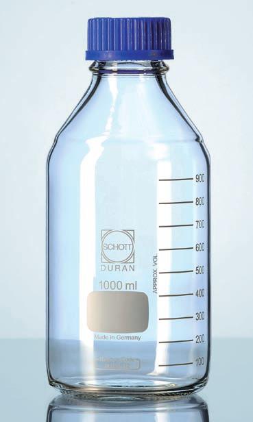 06 THE ORIGINAL: DURAN GL 45 LABORATORY GLASS BOTTLE This classical bottle is an essential in every laboratory and has shown itself to be a reliable partner for countless applications thanks to the