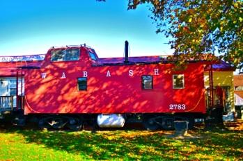 Former Wabash caboose at the Eastern Shore Museum,