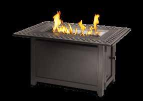Safe and fuel efficient, the Victorian Rectangular Patioflame Table features a Thermocouple valve that cuts the gas when flame is