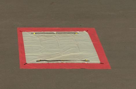 Step 2 3 Place gray decon ground tarp bag for decontamination tent on center of large ground cloth with velcro facing
