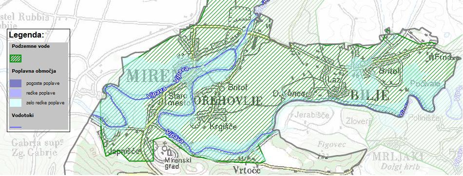 PRILOGA G Poplavno območje reke Vipave v Občini Miren -