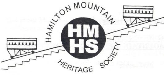 Bailey s Bulletin Volume 17 Issue 2 September 2013 A publication of the Hamilton Mountain Heritage Society Founded September 1996 Our Society s logo was designed by Jim Elliott, who was a retired