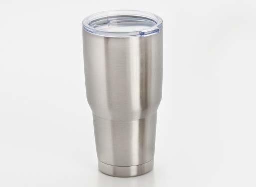 150 - Purple 151 - Grey 152 - Blue 153 - Red 154-157 DOUBLE WALL COFFEE TUMBLER W/ SILICONE GRIP This 20 oz tumbler is constructed in durable stainless steel, perfect for those