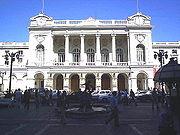 Cultural life Plaza de Armas of Santiago Municipal Theatre of Santiago Despite the long history, there are only a few historical buildings from the Spanish colonial period in the city, because