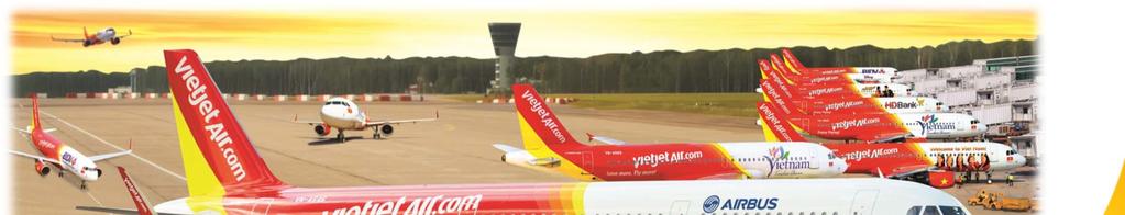 Fleet Expansion Vietjet s aircraft fleet by 31 th March, 2018 stood at 54 aircraft including 23 Airbus A320s and 31 Airbus