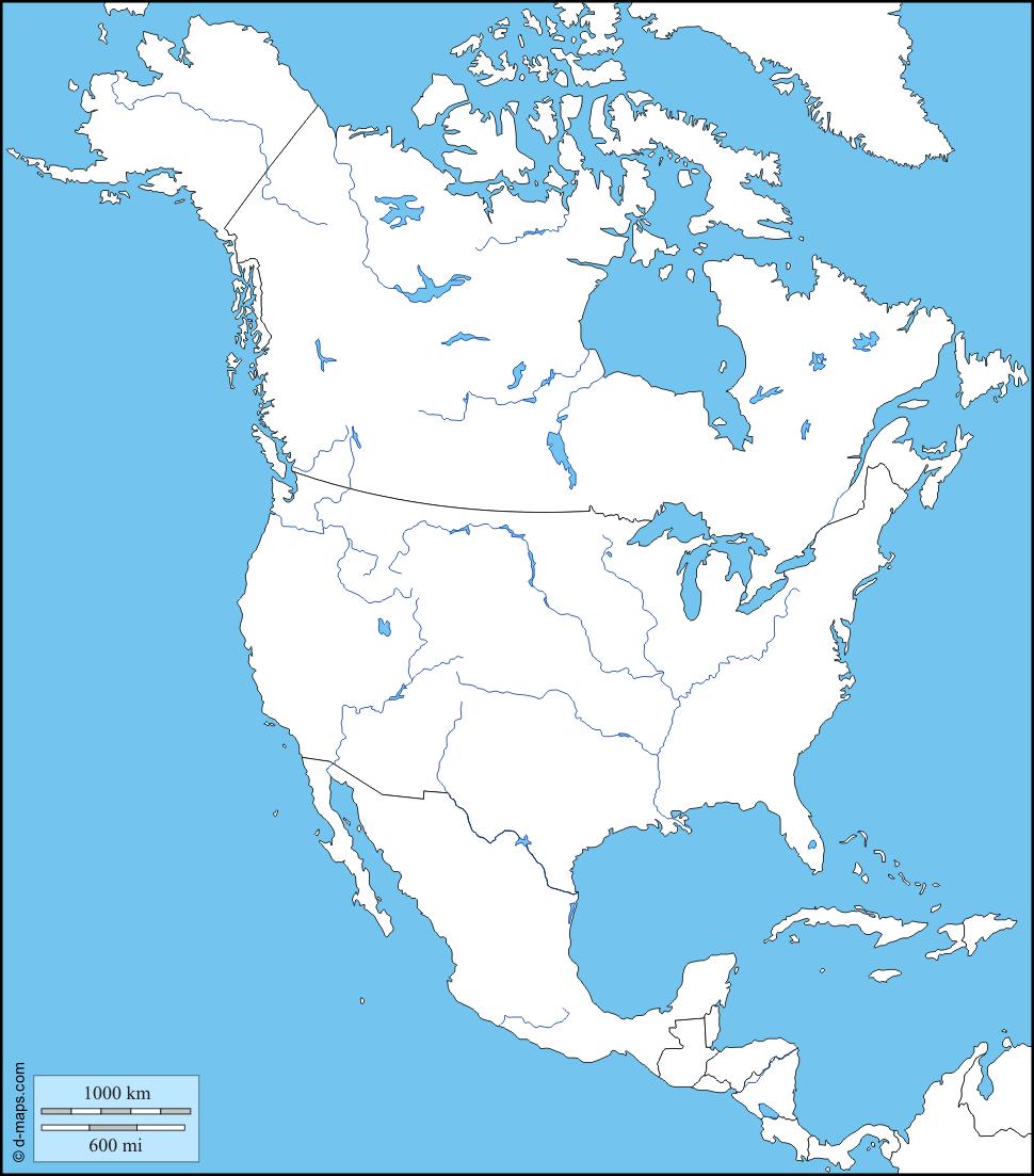 NORTH AMERICA MAPPING ACTIVITY: Label the following as you discuss them in your notes. Color as directed. 1. United States (Red) 2.