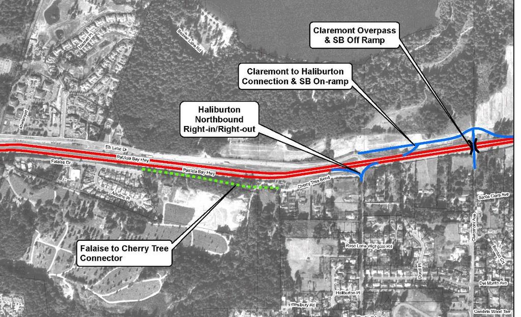 A variation of this concept may also include extension of the new north-south connector on the west side further north to Elk Lake.