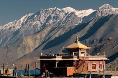 Muktinath Temple lies in the Lower Mustang area in the Himalaya Mountains of Nepal. Both the Hindu and Tibetan Buddhists have their faith for this holy shrine.