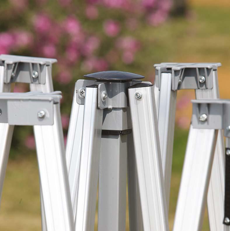 Stainless Aluminium - lifetime warranty on all connectors and sliders Three Years Gazebo
