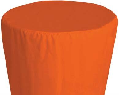 Round table covers will ensure tables at your exhibit look