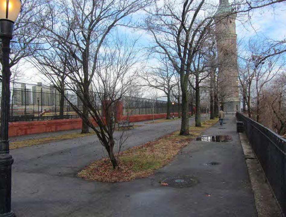 6 - View of Highbridge Water Tower Plaza with the