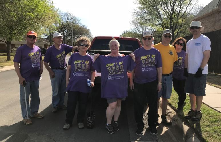 Denton Triangle Club participates in Keep Denton Beautiful Denton Lions Club spruced up the area around Southlakes Park and Teasley Lane by