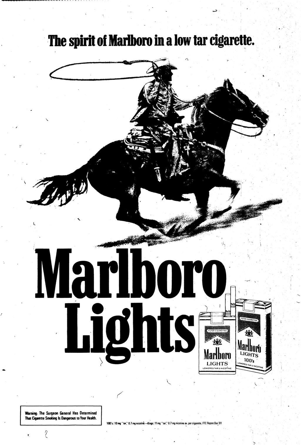 The spirit of Marlboro in a low tar cigarette V!