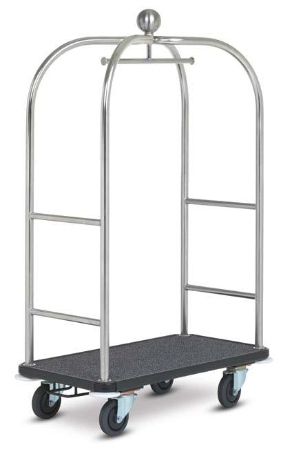 GS-LOBBY Stainless steel, electro-polished, with parking brake Carpet finishes Prevents the trolley accidentally rolling away 1125 600 525 Optional brake An ideal addition to make the GS-Lobby