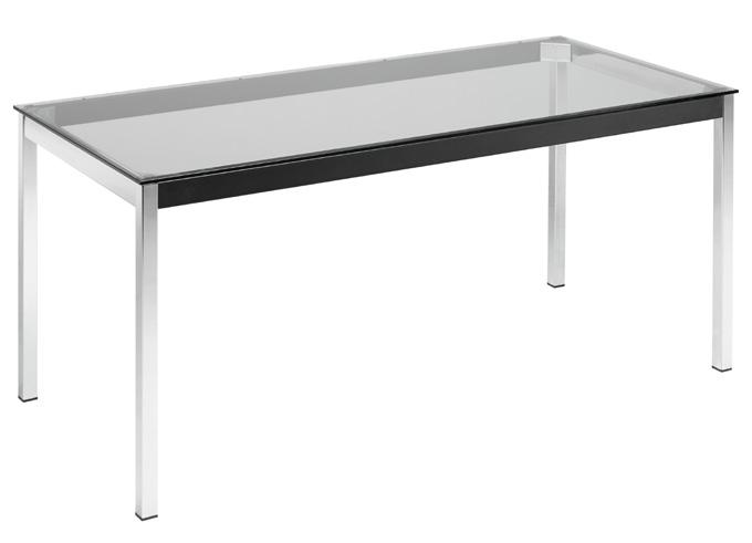 KEYTABLE Base tavolo smontabile con gambe a sezione quadrata, cromata o