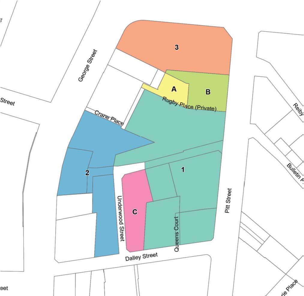 Figure 3: APDG Block existing development block pattern Land ownership within the APDG Block 16.