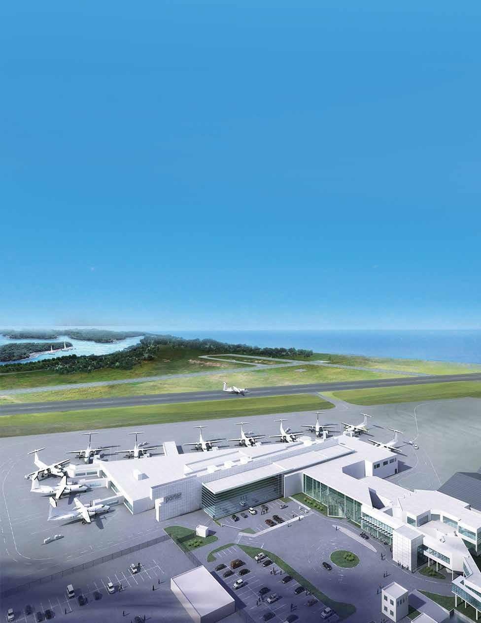 Terminal Upgrades In October 2016, PortsToronto approved plans submitted by Nieuport Aviation Infrastructure Partners, owner and operator of the airport s passenger terminal, to undertake upgrades
