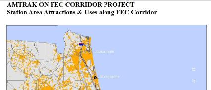 AMTRAK FEC CORRIDOR PROJECT PLANNED NEW STATIONS (East Coast) St Augustine