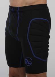 S to XL COMPRESSION 3/4 PANT (PADDED) COMPRESSION SHORT PANT (PADDED) Black / Blue 100 % Rubax with EVA Padding New design, new STRONGER, HARDER padding!