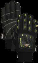 is waterproof, and repels oil and dirt Hi-visibility TPR back of hand impact protection reduces hand injuries Oil & water resistant hi-visibility fabric back