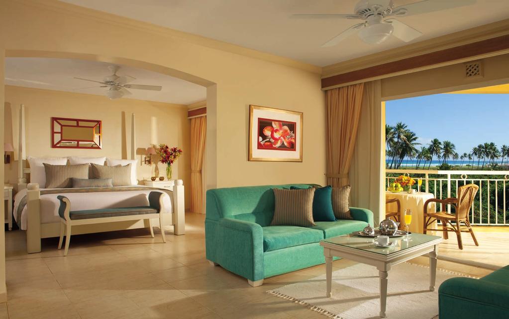 premium locations, access to a private beach area and upgraded amenities and services.