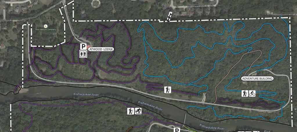 North Area Trails: Atwood Lodge Zone This zone is highly programmed with children