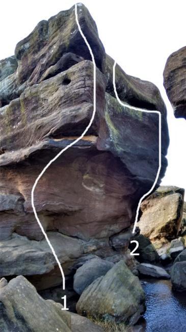 The arête above a chaos of blocks opposite Rat End is: 1/ Doberman Pincher 6c+ * A scary and potentially ankle-snapping highball. Bring mats and mates.