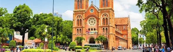 Day 12: Thursday 17 January HO CHI MINH CITY HALF DAY TOUR BUSINESS VISIT Morning: Site visits to the Notre Dame Cathedral and Central Post Office (built between 1877 and 1883 by renowned designer
