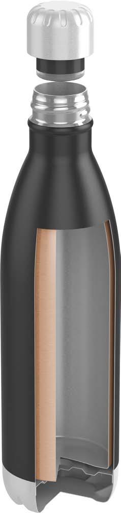 FORCE 26 oz double wall 18/8 thermal bottle with copper vacuum, threaded insulated