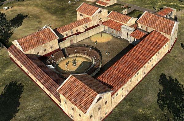 Page 2 of 5 Huge Gladiator School Found Buried in Austria "Important" find boasts amphitheater, was nearly as big as two Walmarts.
