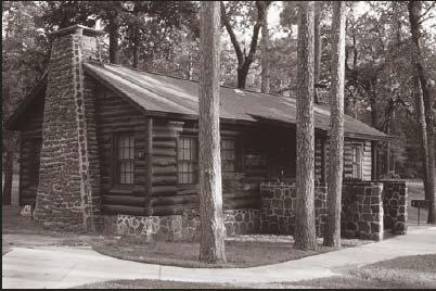 Figure 3: CCC cabin at Caddo Lake State Park Cultural Assets Populated Communities and Tourism Amenities: Vivian: Incorporated in 1912 as a town, its town site was developed and marketed by a
