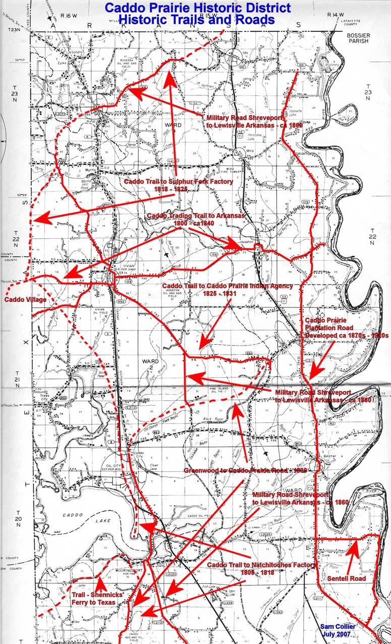 Figure 20: Historic Trails and Roads, Caddo