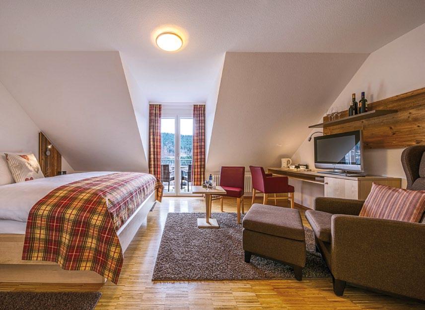 Cosy rooms with contemporary charm The double rooms of the hotel apartments are the