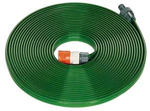 1998-20 SPRINKLER HOSE Produces fine spray for beds, borders and narrow areas. Fully equipped with Original GARDENA System fittings.