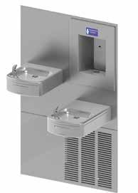 Stainless Steel Box Barrier-Free Wall Mount Bi-Level Drinking Fountain A152400S-FG-BF4 Rounded Box Chilled