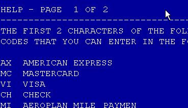 To get the FOP Code you can enter an asterisk* in the FOP Box on the payment screen.