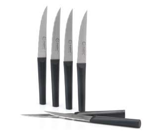 satin - Black PP (Polypropylene) handle uo 6-pc steak knife set hollow 3700265 22 cm