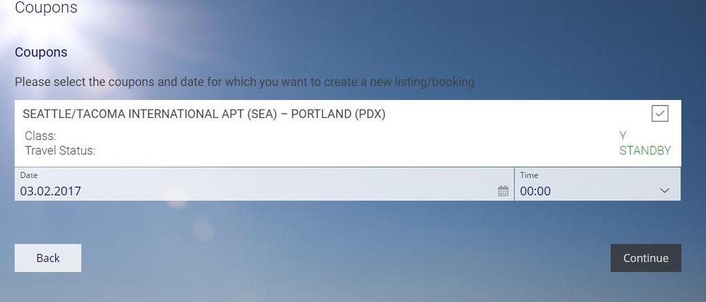 Should you click on Create booking/listing, myidtravel should default to the same