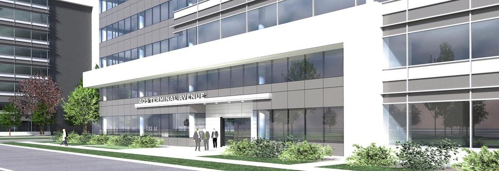 405 TERMINAL AVENUE GET YOUR OFFICE SPACE ON TRACK New Office Development for Lease 405 Terminal Ave is a modern AAA Class office building targeting LEED Gold for new
