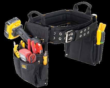 PRODUCT FEATURES GENERAL TOOL BELT MATERIAL and FEATURES 5609 MULTI-USE, EASY ACCESS POCKETS Large main pockets and small side and interior pockets,