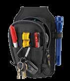 TOOL POUCHES TOOL POUCHES PC 6770 21 POCKET ZIPPERED PROFESSIONAL ELECTRICIAN'S TOOL POUCH Made of polyester fabric and ballistic
