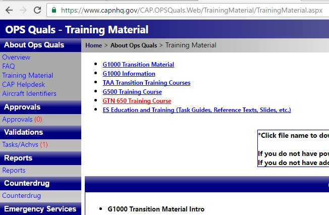 GTN CAP Training Material Go to MY OPS